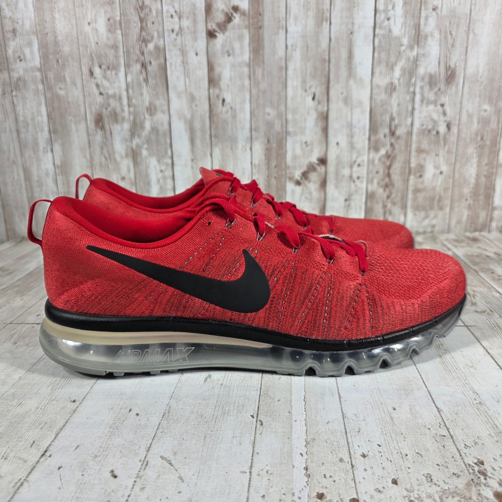 Nike Air Max Flyknit Ohio NikeID Red Black Running Shoes 845615-992 Mens 15